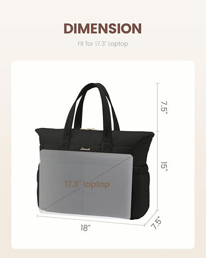 LOVEVOOK Tote Bag for Women,Light Puffer Tote Bag with Multi-pockets,Stylish Carry on Laptop Bags for Daily,Travel,Work,Gym | with Multi-pockets, Stylish, Carry on, for Daily, Travel, Work
