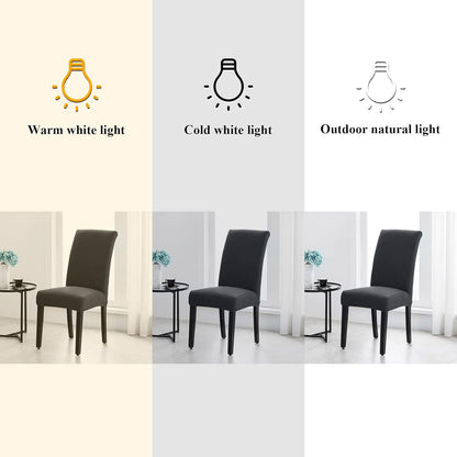 Joccun Chair Covers for Dining Room Set of 6,Dining Chair Slipcover Stretch Dining Room Chair Covers Seat Protector,Washable Parsons Chair Cover for Home,Banquet(Dark Gray,6 Pack)