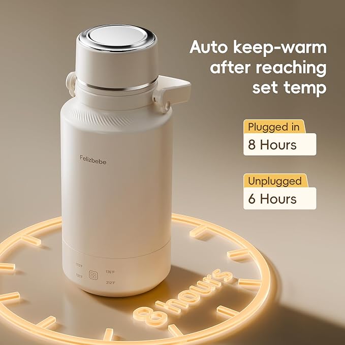 33.8 Oz/1000mL Portable Electric Kettle,304 Stainless Steel travel kettle,Hot Water Boiler and Keep Warm,4 Temp Settings,600W Fast Boiling Water with Auto Shut-Off and Boil Dry Protection