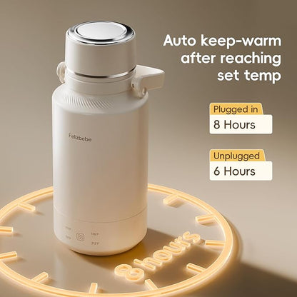 33.8 Oz/1000mL Portable Electric Kettle,304 Stainless Steel travel kettle,Hot Water Boiler and Keep Warm,4 Temp Settings,600W Fast Boiling Water with Auto Shut-Off and Boil Dry Protection