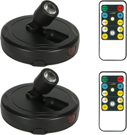 Cordless Spotlight Battery Operated, Indoor Plant Light, LED Display Puck Lights, Dimmable Accent Lighting with Remote, Uplight for Picture Tree Painting Gallery Dartboard Art Photo