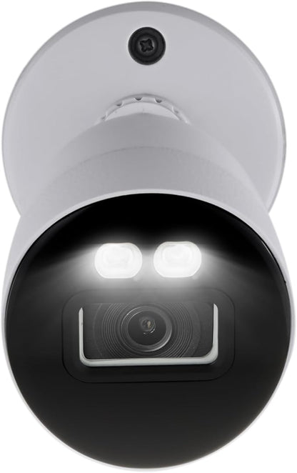 Lorex Indoor/Outdoor 4K Ultra HD Smart Deterrence CVI Wired Add-On Bullet Security Camera | Color & IR Night Vision | Dual Warning LED Lights | Siren | Built-in Speaker | IP67 | White