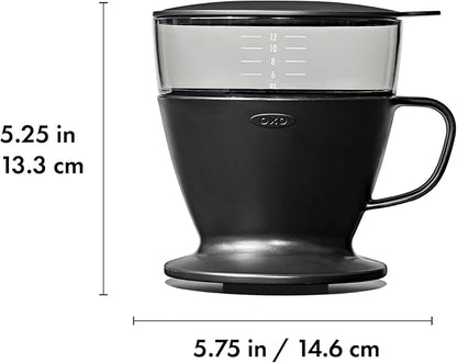 OXO Brew Pour Over Coffee Maker with Water Tank — Matte Black