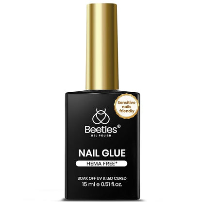 Beetles 15ml HEMA-Free Nail Glue Gel, TPO Free UV Nail Glue for Acrylic Nails Tips, Super Strong for Extensions, Skin-Friendly DIY Gel, U V Light Required