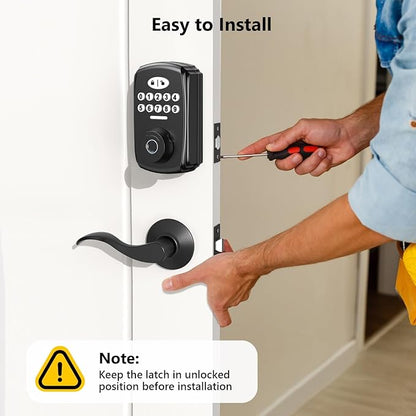 Fingerprint Door Lock - Keyless Entry Door Lock Smart Deadbolt Lock - Electronic Digital Keypad Lock - Smart Locks for Front Door - Auto Lock - Easy Installation