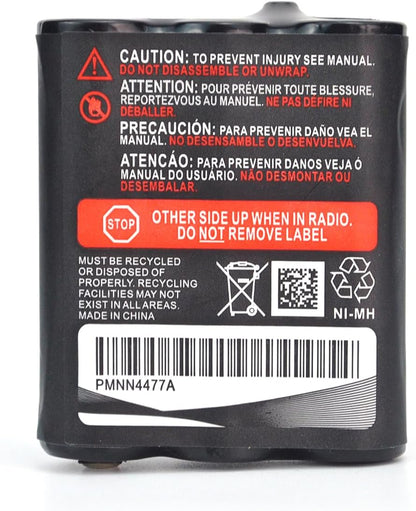 (2-Pack) 3.6V 800mAh Ni-MH Battery Replacement for Motorola PMNN4477AR T200 T400 T500 T800 T600 T62 T82 T92 T260 T265 T801 T460 T465 T480 Walkie Talkies