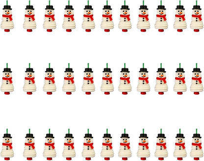 DIY Christmas Button Ornament Making Set - Snowman/Santa/Angel, Fun Holiday Craft Kit for All Ages, Ideal Xmas Tree Hanging Decor & Festive Gifts (30 pcs-C)