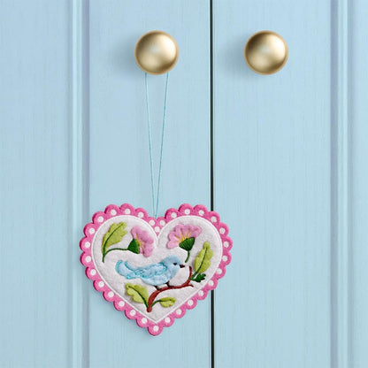 Lovepop Handmade Lively Bluebird HeartFelt Charm Card | Soft Felt Bird Keychain for Wallet, Handbag, Car Key, Home Decor | Ornaments, Bag Charms, Key Ring, Purse Accessories, Gift Toppers