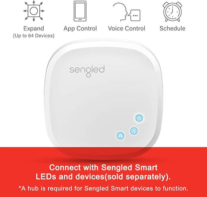 Sengled Smart Light Bulb Starter Kit, Smart Bulbs that Work with Alexa, Google Home, 2700K Soft White Alexa Light Bulbs, A19 E26 Dimmable Bulbs 800LM, 9 (60W Equivalent), 4 Bulbs with Hub, New