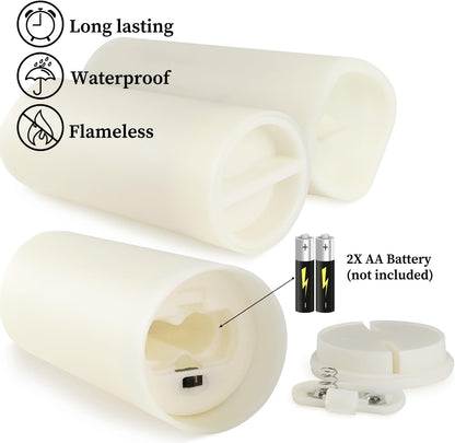 36-Pack Flickering Flameless Candles with Remote Control - LED Fake Candle Perfect for Wedding,Outdoor,Table,Halloween,Christmas Decor - Create a Magical Ambiance Effortlessly(Three Sizes)