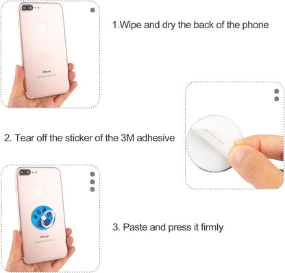 Bonoma Phone Ring Stand, 3 Pack Dog Paws 360 Degree Rotation Finger Grip Stand Holder Compatible with Smartphones and Tablets