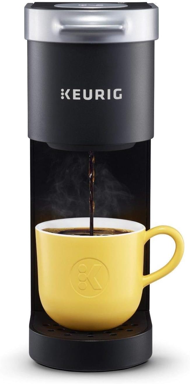 Keurig K-Mini Single Serve Coffee Maker, Black & Works Non-Dairy Milk, Hot and Cold Frothing, Compatible K-Café Coffee Makers Only,34 ounce, Charcoal Frother
