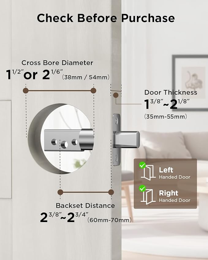 TCL D1 Smart Lock, Fingerprint Door Lock, Keyless Entry Keypad Deadbolt Lock for Front Door, Built-in WiFi, Works with Alexa/Google Assistant, Easy Installation, 8 Months Battery (Black)