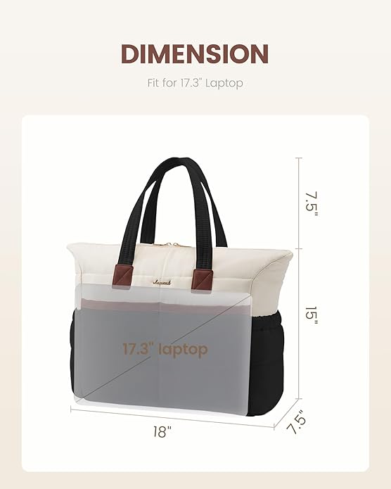 LOVEVOOK Tote Bag for Women,Light Puffer Tote Bag with Multi-pockets,Stylish Carry on Laptop Bags for Daily,Travel,Work,Gym | with Multi-pockets, Stylish, Carry on, for Daily, Travel, Work