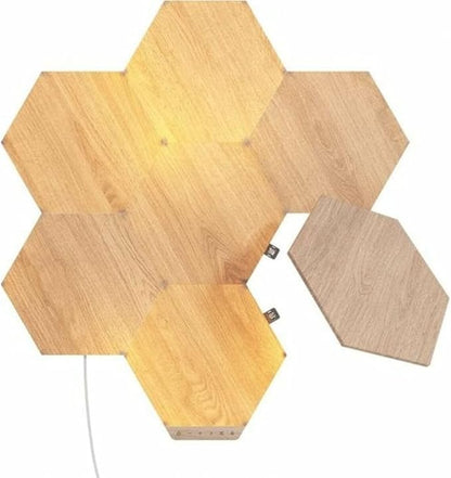 nanoleaf NL527005HB7P Elements Wood Look Smarter Kit (7 Panels)