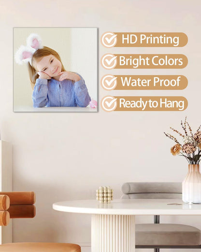 AbcCustomize Canvas Prints with Your Photos, Custom Canvas for Living Room and Bedroom Decor, Personalized gifts for Friends Lover and Family, Canvas Wall Art for Gifts & Keepsakes, Ready to Hang