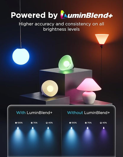 Govee RGBIC Smart Table Lamp 2 Bundle with 1600 Lumens Smart Light Bulbs