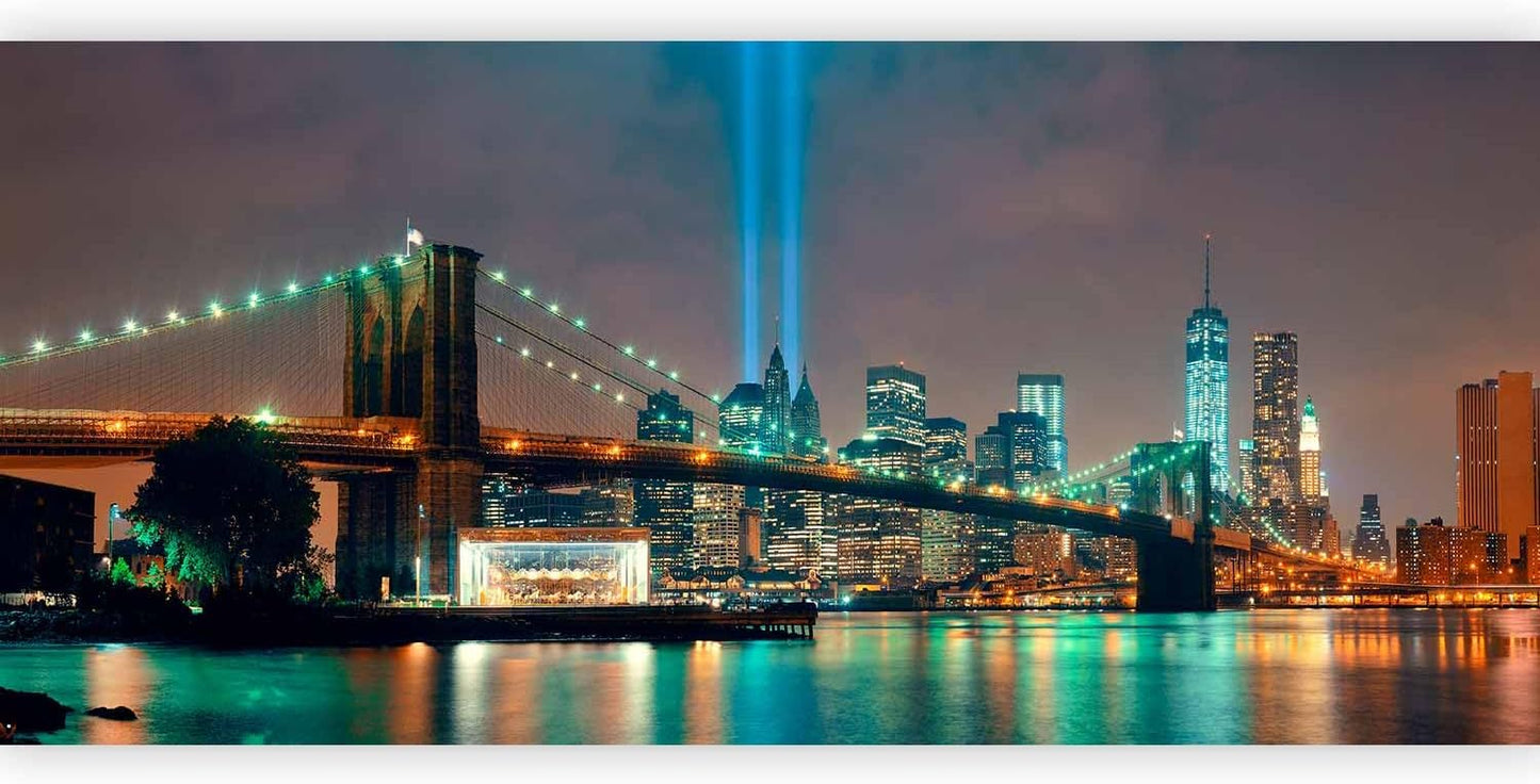 artgeist Wall Mural Peel and Stick New York 212x98 in - XXL Self-Adhesive Corner Wallpaper Removable Large Sticker Foil Angle Wall Decor Print Picture Image Design City Panorama d-A-0035-a-a