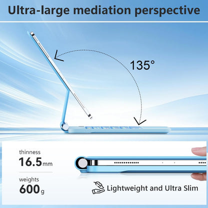 for iPad Pro 11 inch Case with Keyboard,Keyboard Case for iPad Air 11 inch (M2) 2024 & iPad Pro 11 in (1st/2nd/3rd/4th Gen),Magic-Style Magnetic - Backlit Keyboard (Blue)