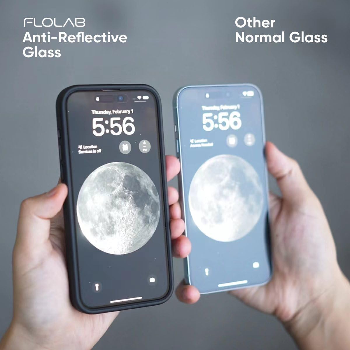 FLOLAB NanoArmour ONETIME PRO for iPhone 15 Pro Max Screen Protector, Anti-Reflective, Anti-Rainbow, 3D Tempered Glass, Ultra Clear, Edge Reinforced, Easy Install, Dust-Free, Scratch Resistant