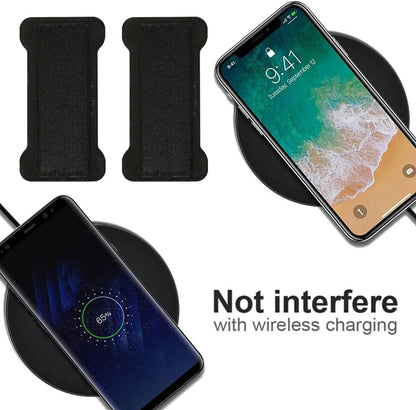 Phone Grip Holder for Hand, Universal Finger Strap Phone Holder, Finger Selfie Grip Compatible with Most Smartphones - 3Pack(Black)