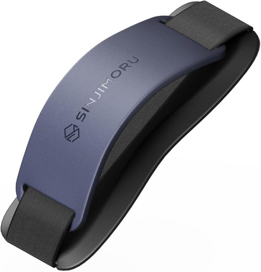 Sinjimoru Phone Grip with Silicone Band – Comfortable One-Hand Holder & Kickstand for Smartphones, Tablets, and eReaders for iPhone, Android, and Kindle Sinji Grip Silicone Midnight Blue