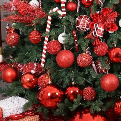 XmasExp Large Christmas Ball Ornaments,1pcs Red Giant Shatterproof Plastic Hanging Mercury Xmas Ball Decorations Christmas Tree Ornaments (Red, 8")
