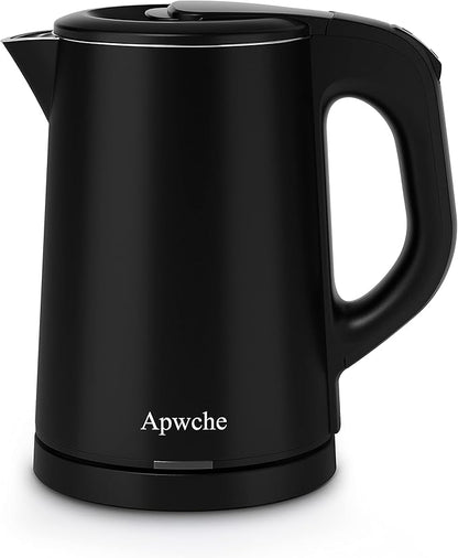 Portable Electric Kettle, 27oz/0.8L Stainless Steel Travel Kettle with Auto Shut-Off (Black)