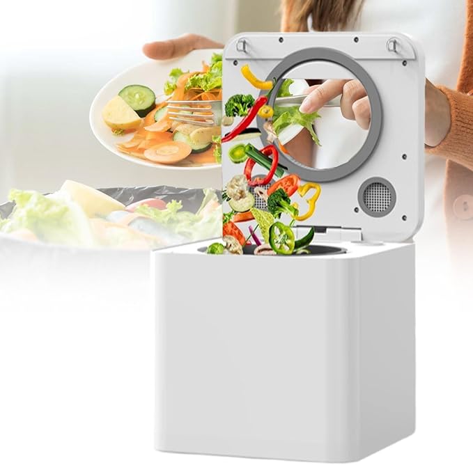 Electric Composter, Kitchen Bin, Odorless/Auto-Clean/Led Display, Turn Food Waste Into Fertilizer In 4/6 Hrs,3.3L Large Capacity,110V