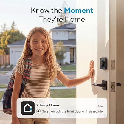 ULTRALOQ U-Bolt WiFi Smart Lock with Door Sensor, Built in Wi-Fi Keypad Deadbolt, Smart Door Lock for Front Door, Remote Control, Auto-Lock, Auto Unlock, Works with Alexa, Google, ANSI Grade 1