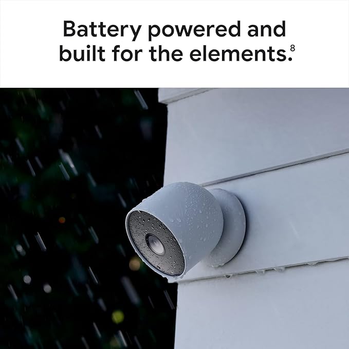 Google Nest Cam Outdoor or Indoor, Battery - 2nd Generation - 3 Pack + Extra Replacement Cable