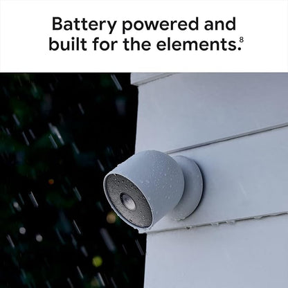 Google Nest Cam Outdoor or Indoor, Battery - 2nd Generation - 3 Pack + Extra Replacement Cable