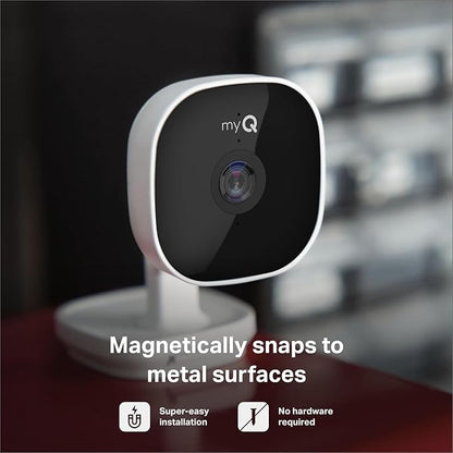 myQ Smart Garage Security Camera – 1080p HD Video, Night Vision, Motion Detection, Magnetic, Wi-Fi, Two-Way Audio, Smartphone Control