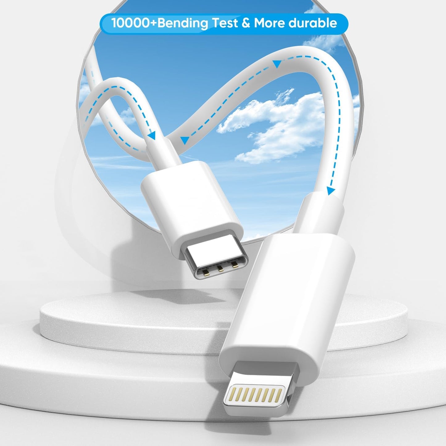 [Apple MFi Certified]Fast iPhone 14 Charger 3Pack,10FT USB C to Lightning Charging Cord with 20W USB Type C Charger Adapter for iPhone 14/14 Pro Max/13 Pro/13/12 Mini/12 Pro Max/11 Pro Max/Xs and iPad