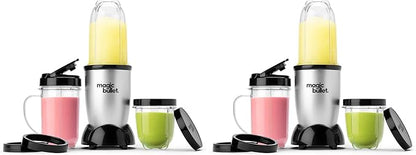 Magic Bullet Blender,Small,Silver,11 Piece Set,(Pack of 2)