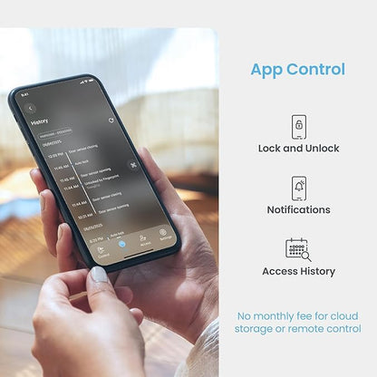 Lockly Access Touch, 3D Biometric Fingerprint Sensor, Retrofit Smart Lock, Turn Any Deadbolt Into a Smart Lock (Satin Nickel)