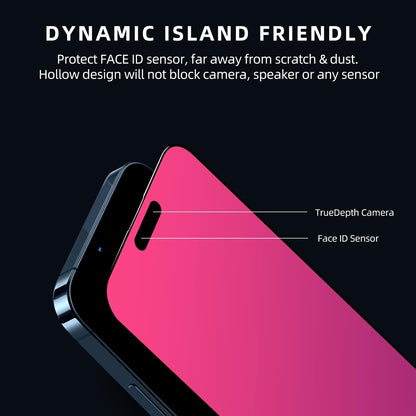 EGKimBa Privacy Screen Protector for iPhone 16 Pro Max, 6.9 inch Tempered Glass Gradient Colorful Anti Blue Light HD Full Coverage