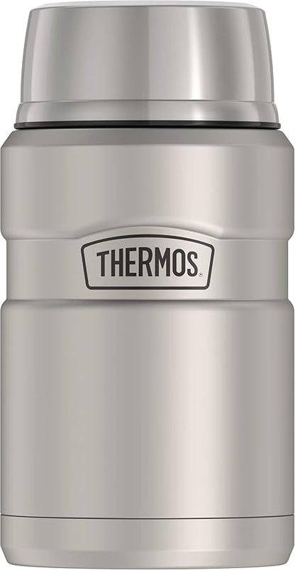 THERMOS Stainless King Vacuum-Insulated Food Jar, 24 Ounce, Matte Steel