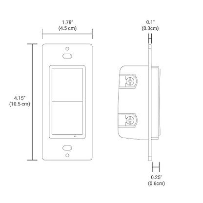 HALO Pure Smart Wi-Fi On/Off Switch for Traditional Non-Smart Lighting, Connected by WiZ Pro, Hardwired 120V - SWW-SWT-WH