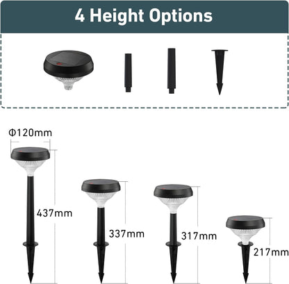 Linkind Solar Pathway Lights 4 Pack, Solar Lights Outdoor, Warm White Path Waterproof for Walkway Yard Landscape Garden