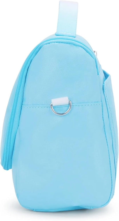 Kipling New Kichirou Metallic Lunch Bag Sea Blue Met
