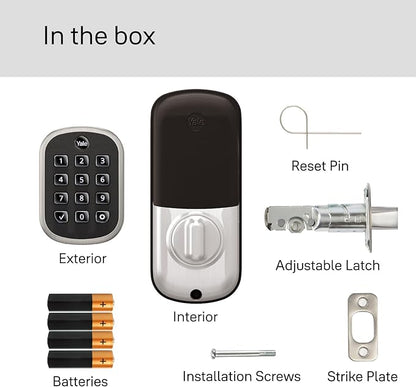 Yale Security Keyless Entry Keypad Deadbolt (YRD137) - Unlock Using Your Entry Code - No app or connectivity - Satin Nickel