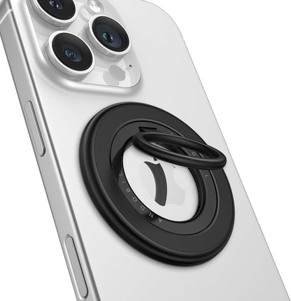 andobil [2025 Upgraded] Double-sided Magnetic Phone Grip for MagSafe [Sability Max] Strong Magnetic Phone Ring Holder Compatible with MagSafe Accessories, iPhone 16 Plus 15 14 13 12 Pro Max Mini Black