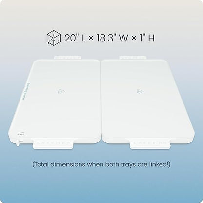 Chefman Everything Warmer Electric Warming Tray, 20” x 16” Modular Expanding Design, Graphene Full-Surface Heating, Food Warming Mat for Parties, Gatherings & Daily Use, Two Tempered Glass Panels