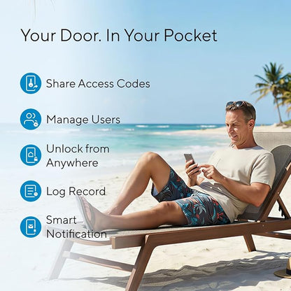 ULTRALOQ Bolt SE Smart Lock, Built-in Wi-Fi, Matter Over Thread, Works with Apple Home, Alexa, Google, 7-in-1 Keyless Entry Deadbolt with Fingerprint ID, App, Keypad, Remote Control, 18 Months Battery