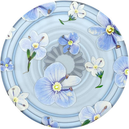 PopSockets Plant-Based Phone Grip with Expanding Kickstand, Adhesive Grip, Eco-Friendly - Translucent Blue Fields