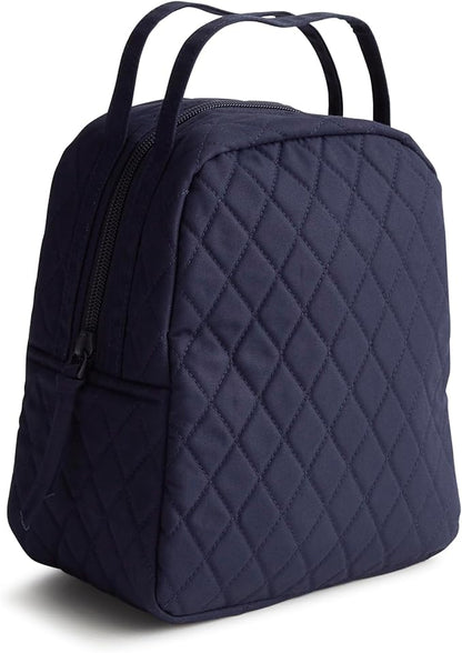 Vera Bradley Women's Premium Cotton Lunch Bag, Peacoat, One Size