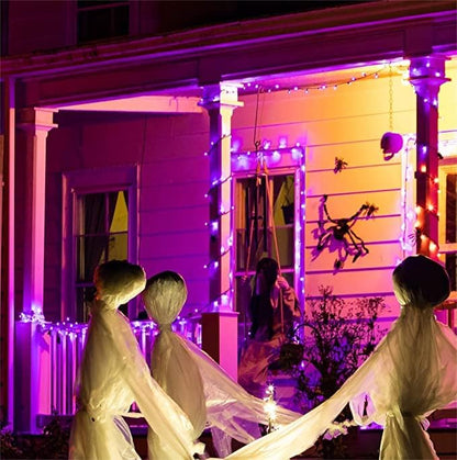 Brown Wire, Purple Incandescent Bulb 300(150L*2pcs) Mini String Lights for Indoor Halloween Tree Home Party Festival Decoration