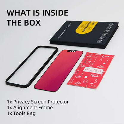 EGKimBa Privacy Screen Protector Compatible with iPhone 13 Mini, 5.4 inch Gradient Colorful Electroplated Anti-Spy Anti-Blue Light Tempered Glass