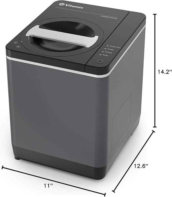 Vitamix FC-50 - Convenient Home Food Processor and Recycler - Kitchen Countertop Compost Bin Alternative - Electric Waste Disposer - Odorless Garbage Disposal - 2.5L Capacity